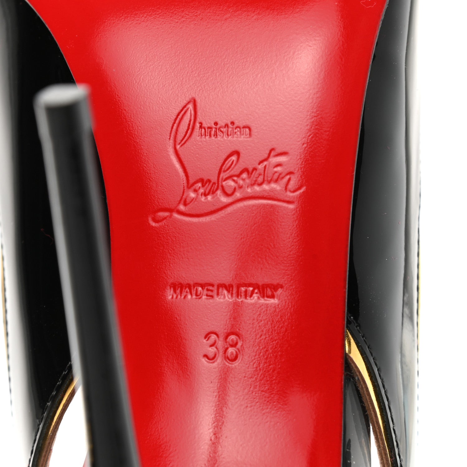 Christian Louboutin Patent PVC Specchio Cosmo 554 100 Pumps 38 Black 6 of 8
