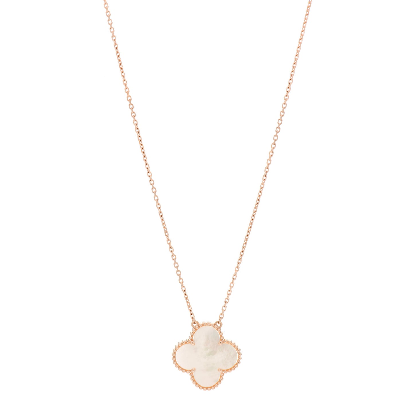18K Rose Gold Mother of Pearl "Edition Ginza" Magic Alhambra Pendant Necklace