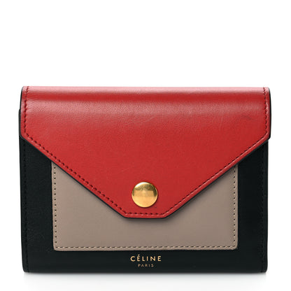 Celine Smooth Calfskin Pocket Card Holder Dark Rust 1 of 8
