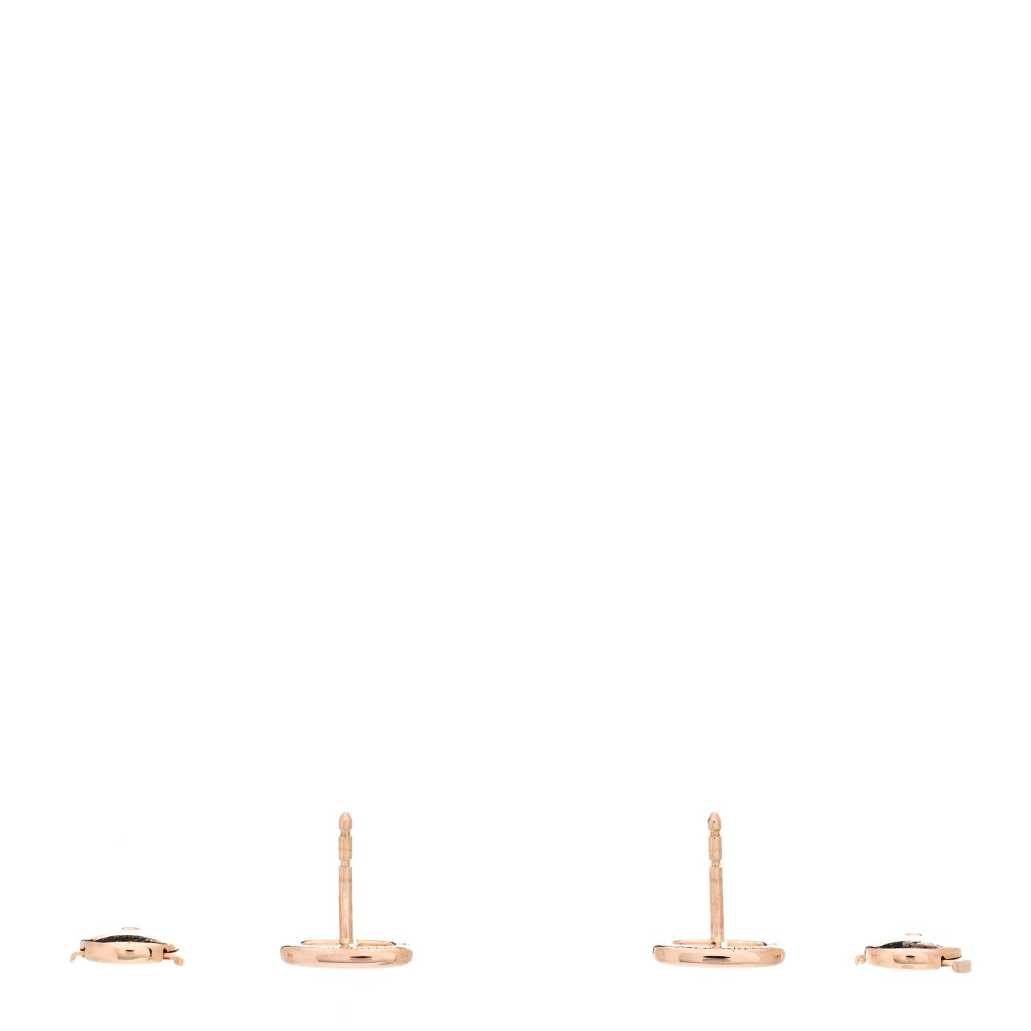 Hermes 18K Rose Gold TPM Farandole Stud Earrings 3 of 5