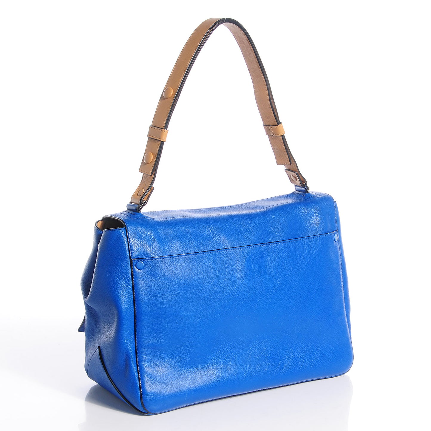 Leather Double Sided PS Courier Bag Blue Honey