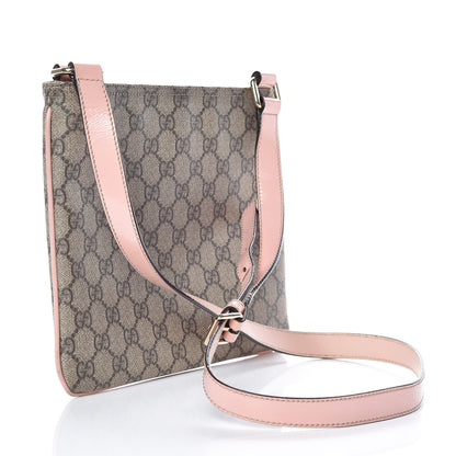 Gucci GG Supreme Monogram Small Flat Messenger Bag Light Pink 3 of 16
