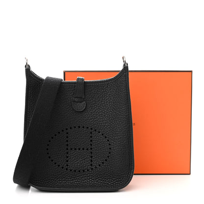 Hermes Taurillon Clemence Evelyne TPM Black 11 of 11