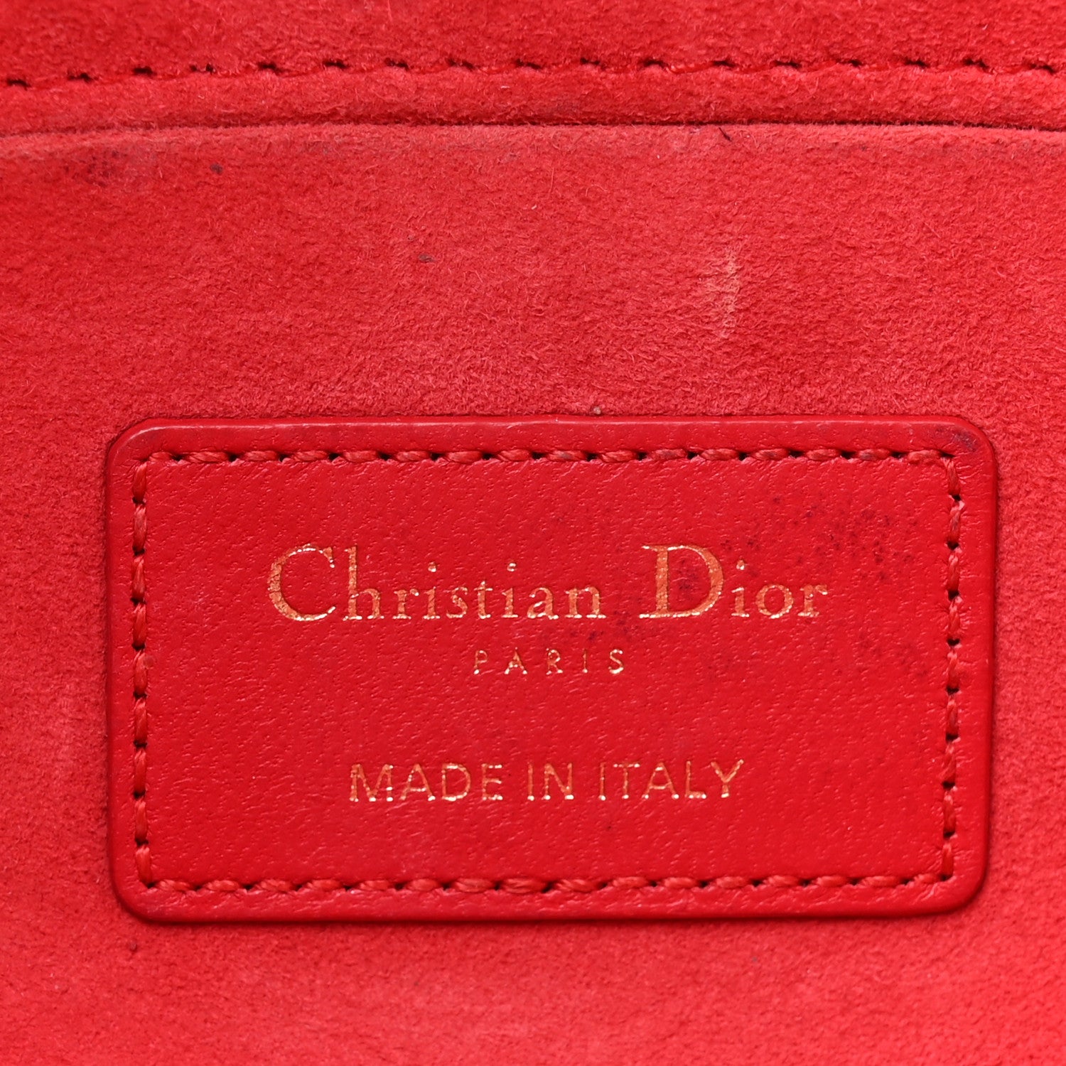 Christian Dior Lambskin Cannage Medium Lady D-Joy Red 6 of 21