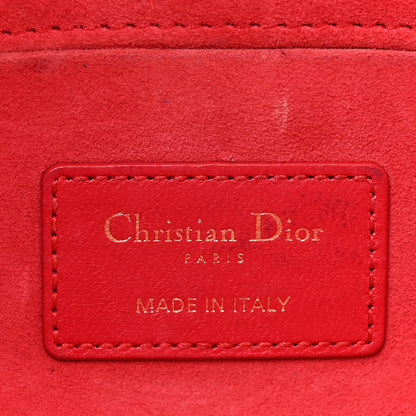 Christian Dior Lambskin Cannage Medium Lady D-Joy Red 6 of 21