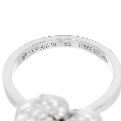 Van Cleef & Arpels 18K White Gold Diamond Small Frivole Ring 52 6 5 of 6