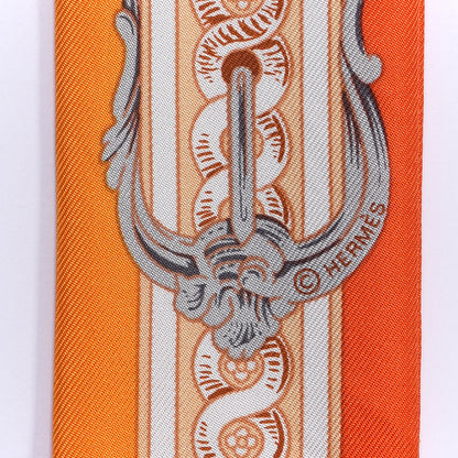 Hermes Silk Bride De Cour Twilly Vermillon Orange 4 of 4