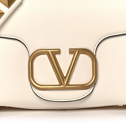 Valentino Garavani Nappa Stud Sign Shoulder Bag Ivory 9 of 10