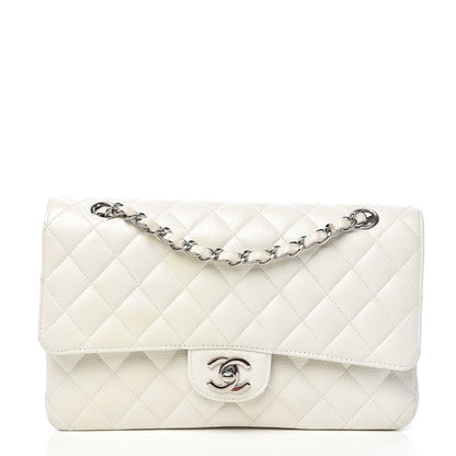 Chanel Caviar Quilted Medium Double Flap White 1 of 15