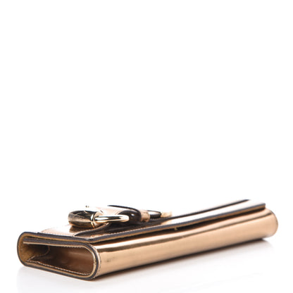 Gucci Patent Romy Clutch Gold 4 of 8