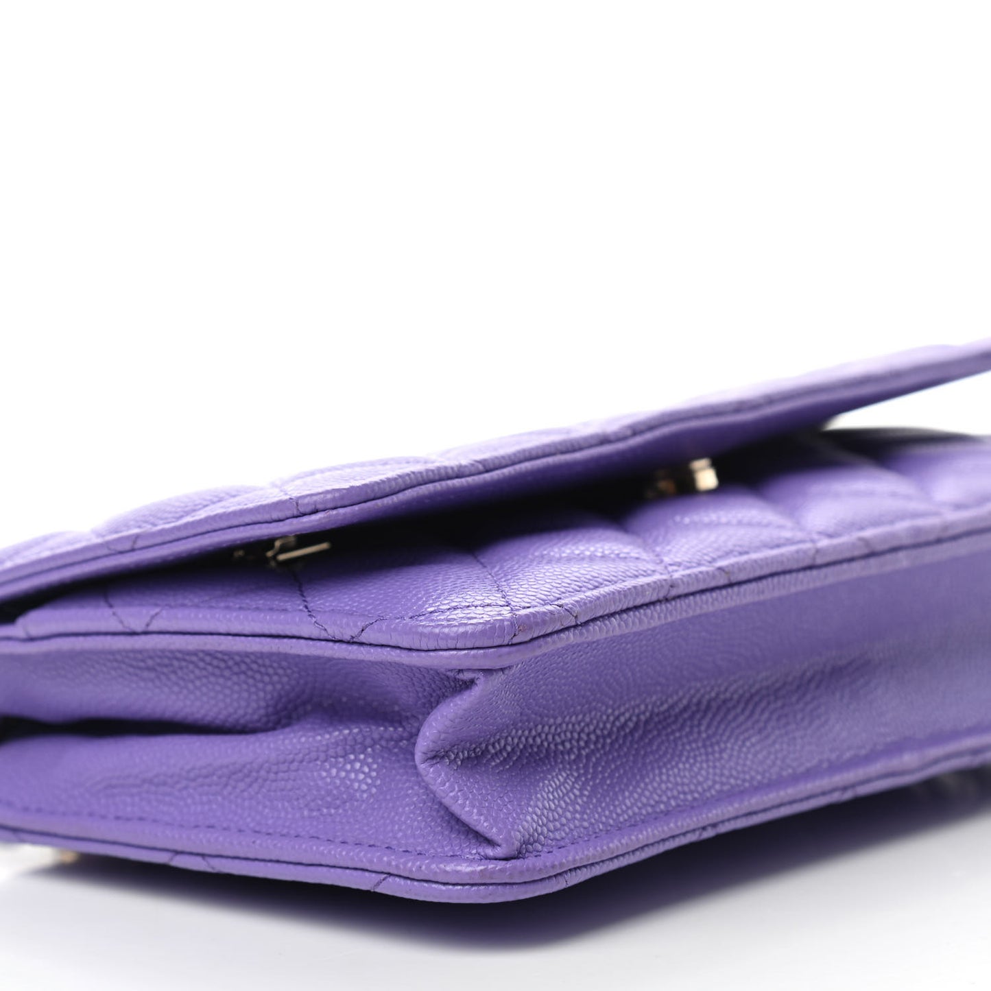 Caviar Quilted Wallet On Chain WOC Purple