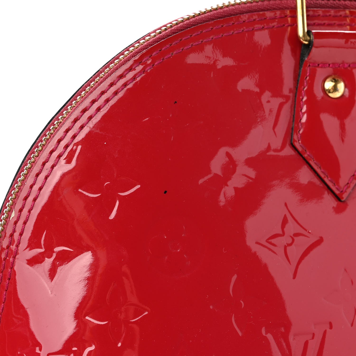 Louis Vuitton Vernis Alma MM Pomme D'Amour 11 of 13