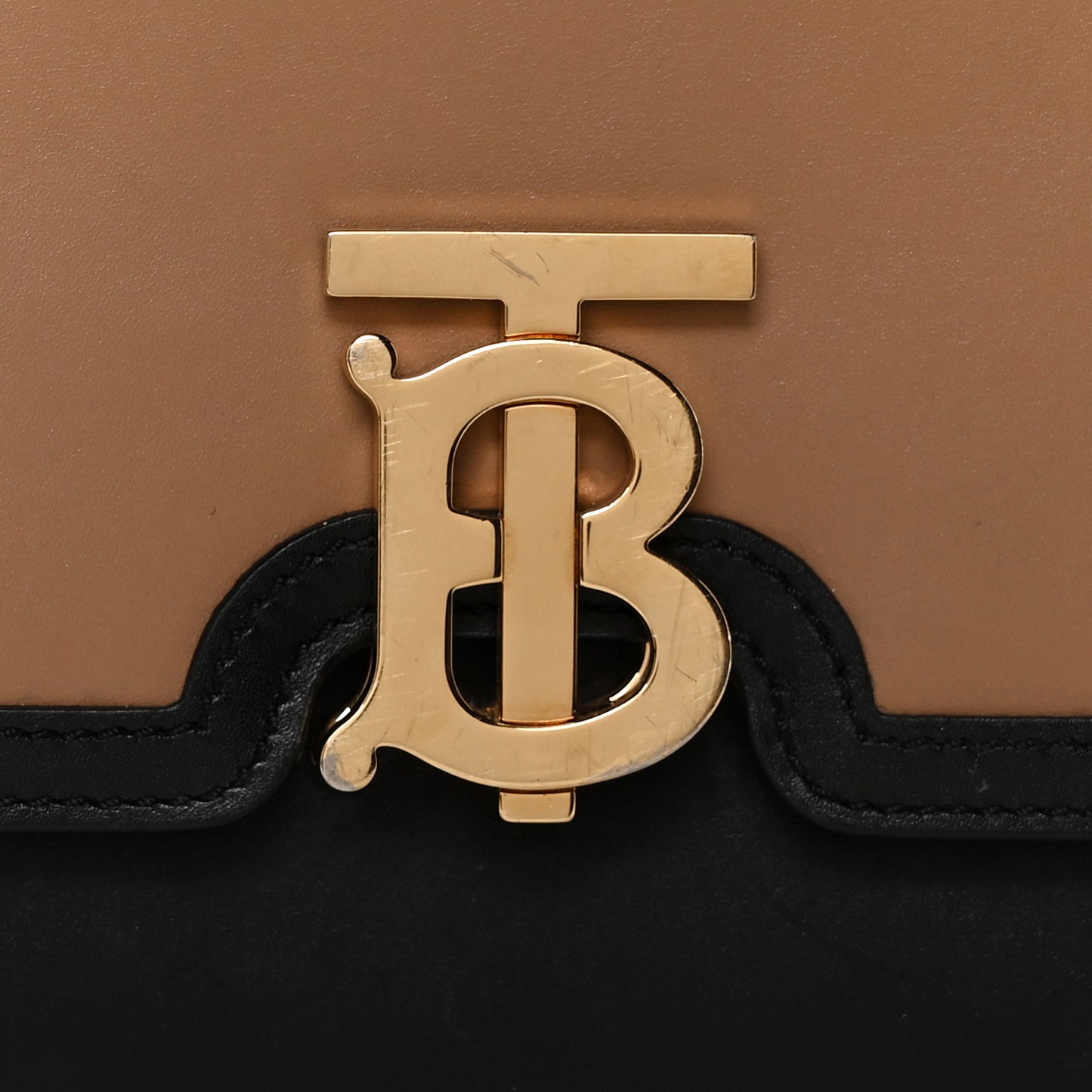 Calfskin Small TB Envelope Clutch Bag Malt Brown
