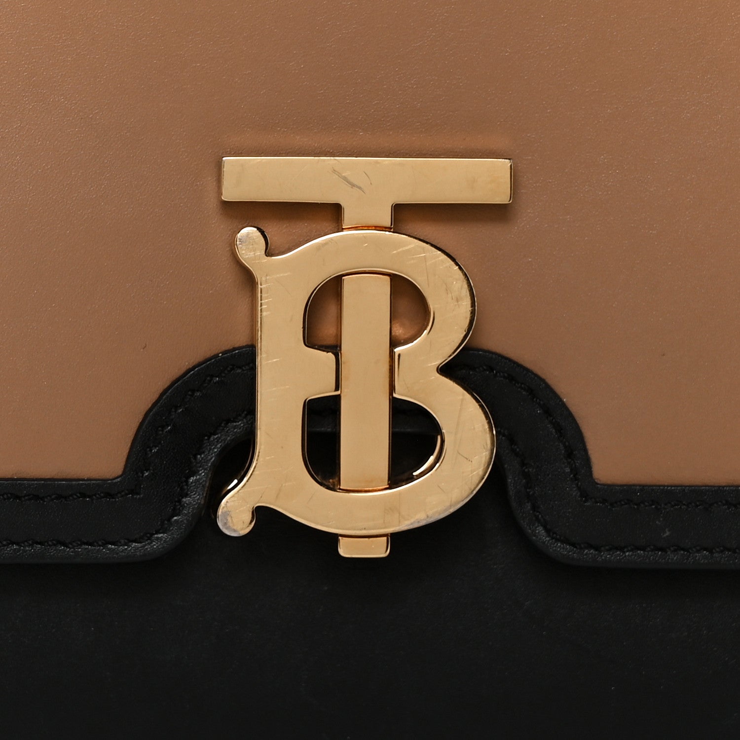 Burberry Calfskin Small TB Envelope Clutch Bag Malt Brown 9 of 9