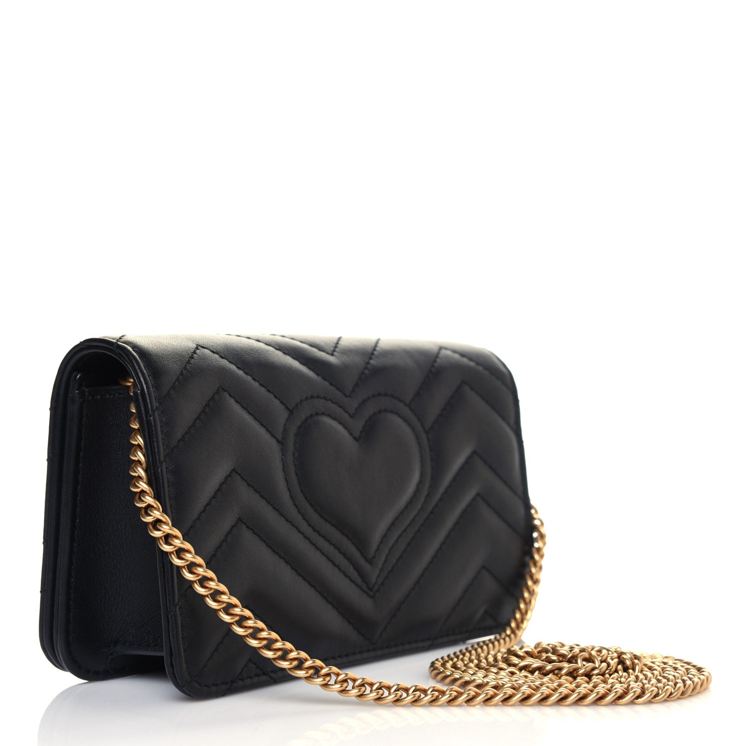 Gucci Calfskin Matelasse GG Marmont Mini Bag Black 3 of 12
