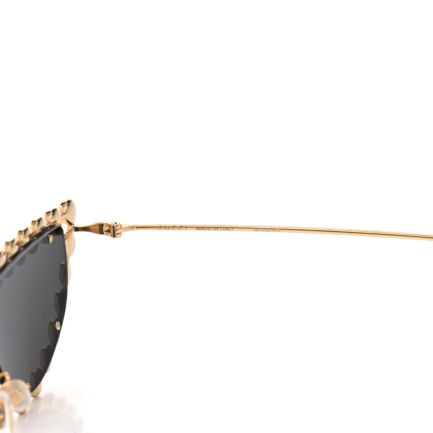 Metal Crystal Cat Eye Sunglasses GG0364S Gold