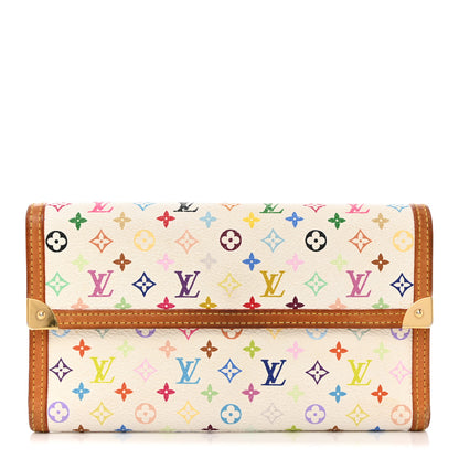 Louis Vuitton Monogram Multicolor Porte Tresor International Wallet White 1 of 11