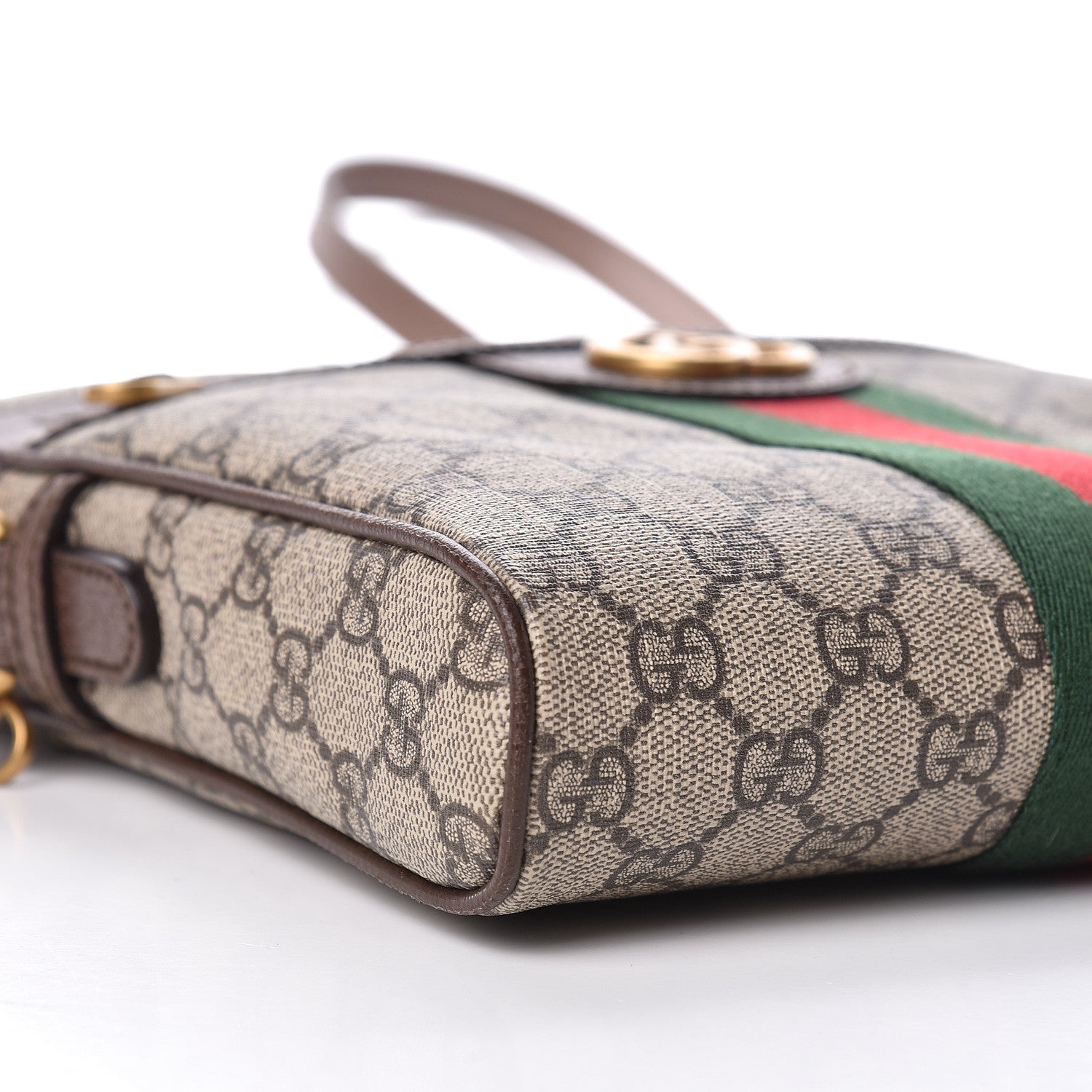 Gucci GG Supreme Monogram Web Small Ophidia Messenger Bag Brown 9 of 10