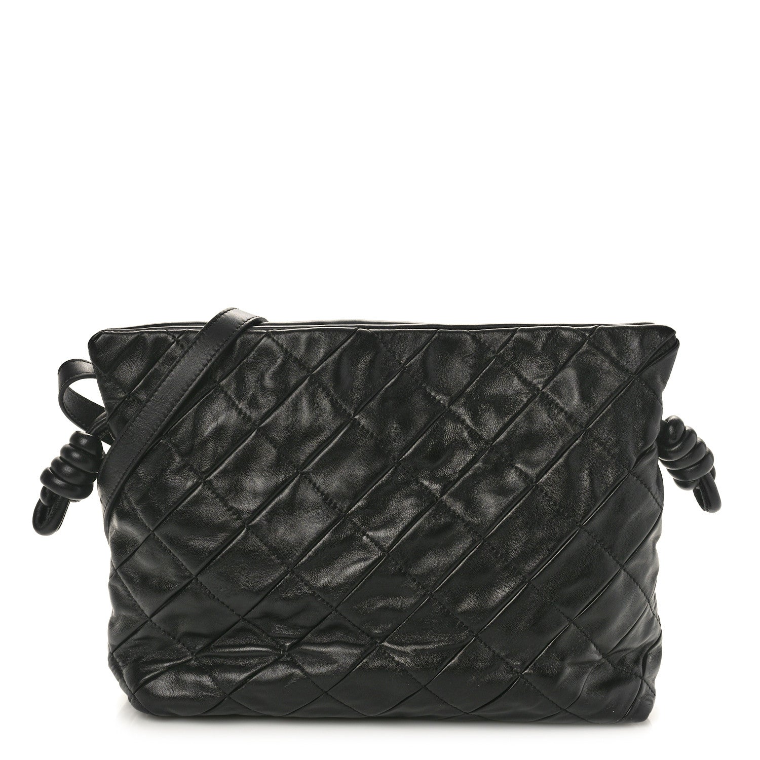 Loewe Nappa Pleated Small Flamenco Knot Bag Black 1 of 9