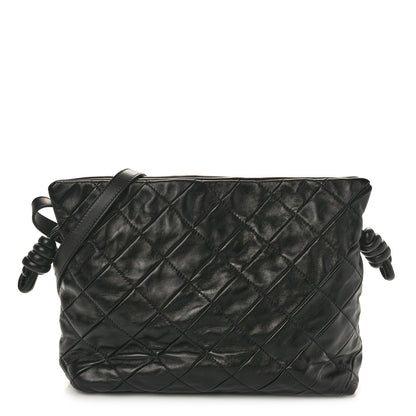 Loewe Nappa Pleated Small Flamenco Knot Bag Black 1 of 9