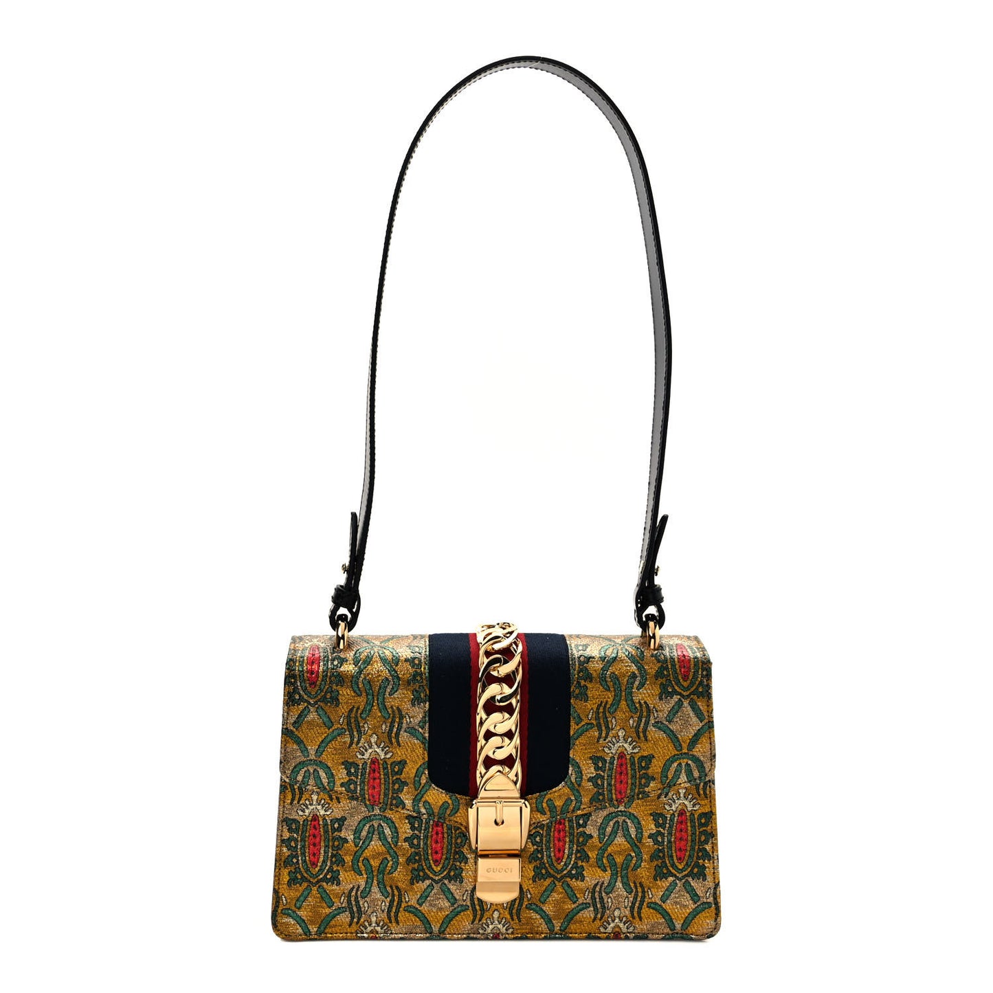 Iridescent Brocade Small Sylvie Shoulder Bag Gold