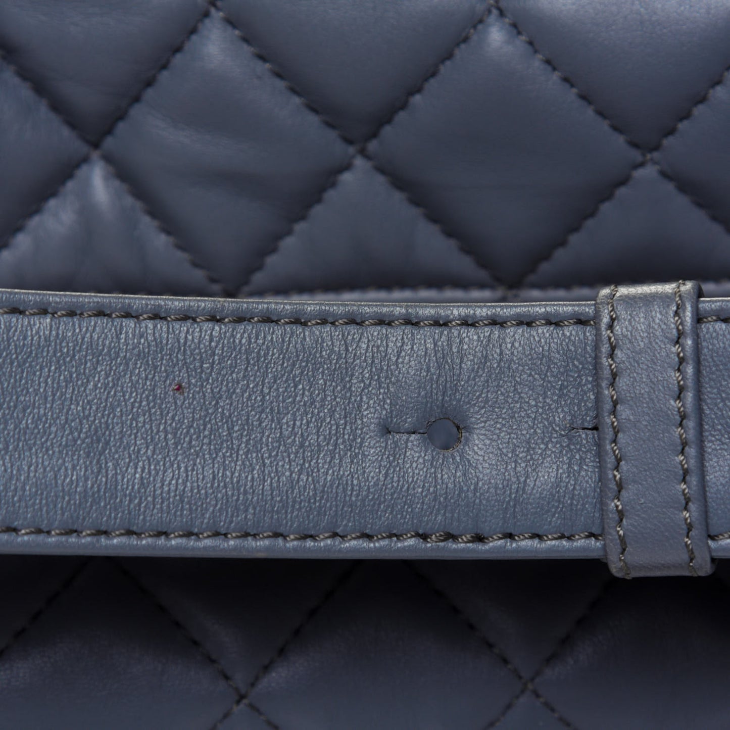 Lambskin Quilted Hobo Blue