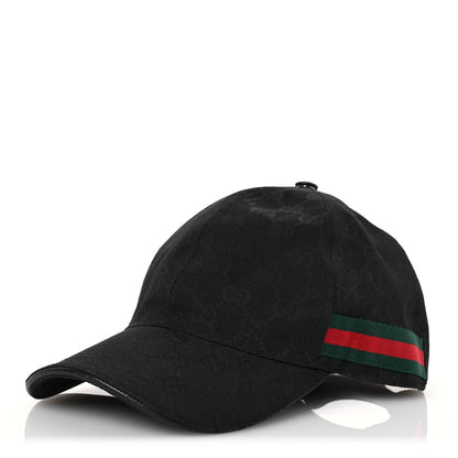 Gucci Monogram Web Baseball Hat M Black 1 of 12