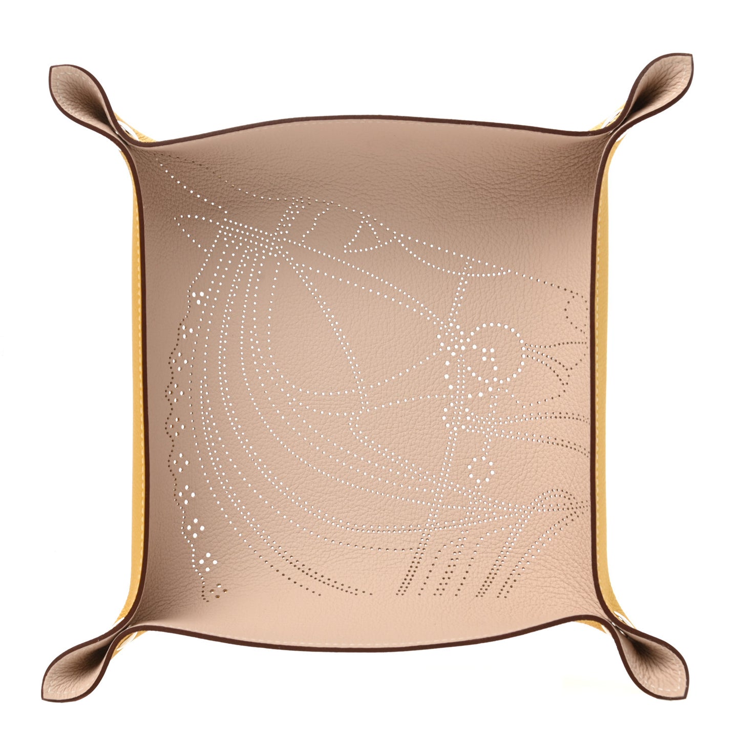 Taurillon Clemence Mises et Relances Robe Du Soire Change Tray Jaune Ivoire