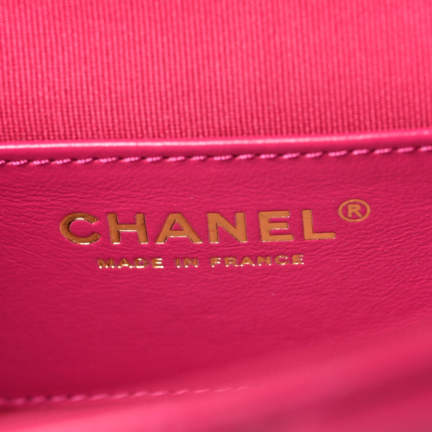 Chanel Shiny Lambskin Quilted Flap Clutch Bag Dark Pink 6 of 10