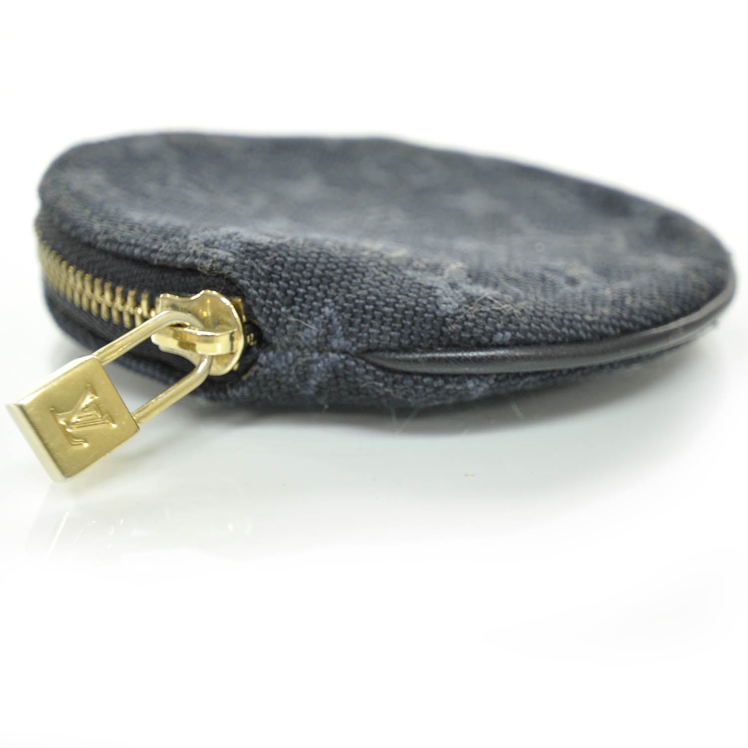 Louis Vuitton Mini Lin Round Coin Purse Blue 3 of 6