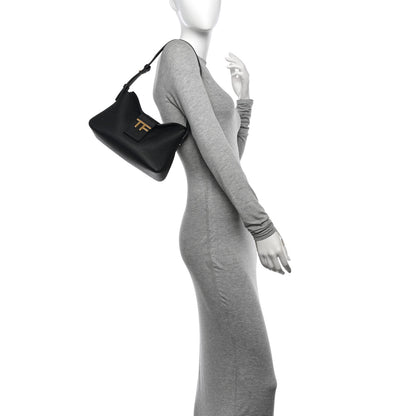 Tom Ford Grained Calfskin Mini TF Hobo Black 2 of 10