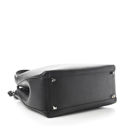 MCM Grained Calfskin Medium Sarah Hobo Black 4 of 10
