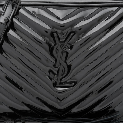 Saint Laurent Patent Calfskin Matelasse Monogram Lou Camera Bag Black 8 of 10