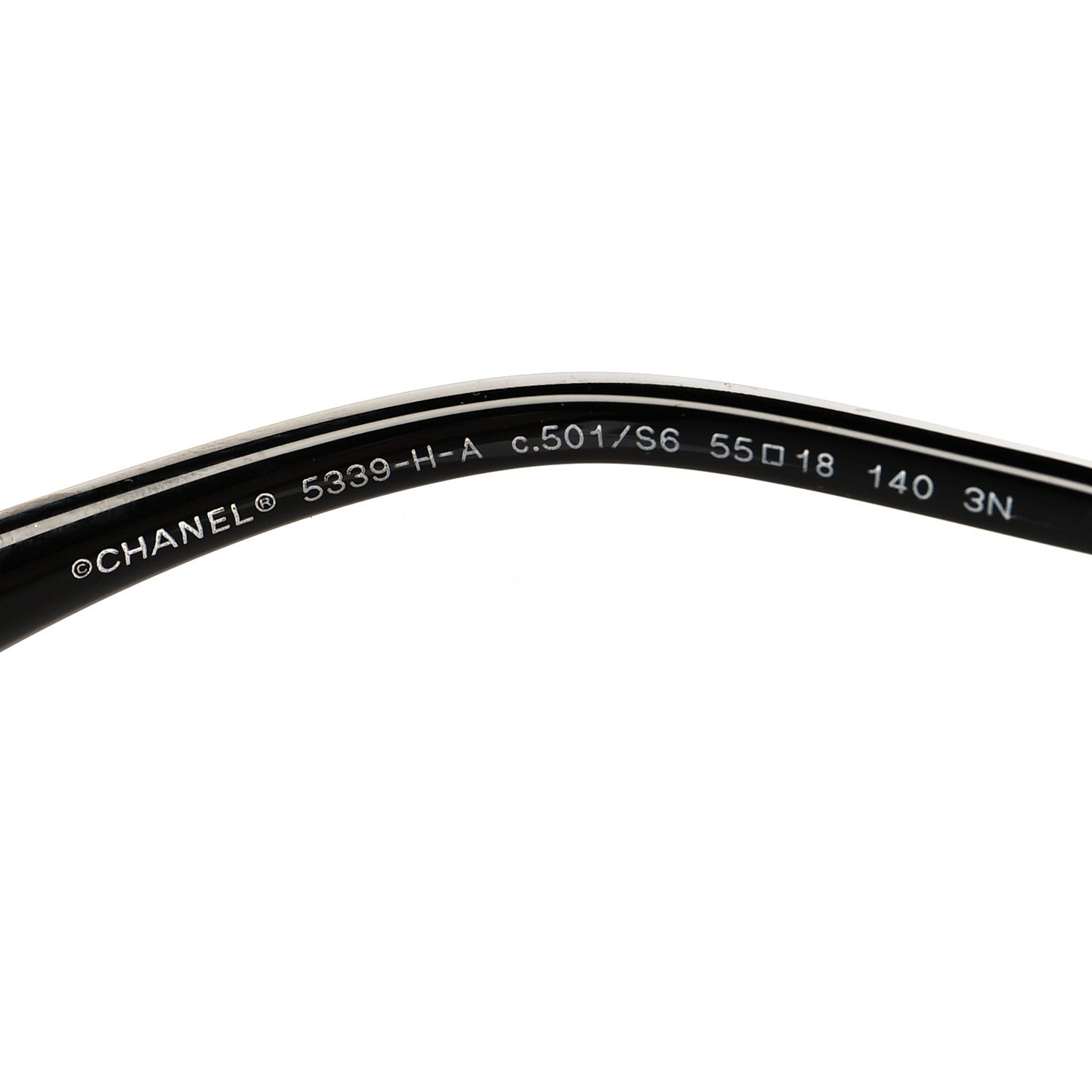 Chanel Acetate Butterfly Winter Pearl Sunglasses 5339-H Black 5 of 7