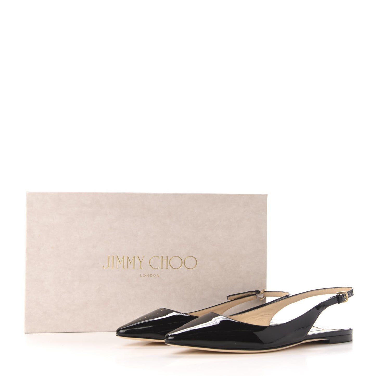 Patent Erin Slingback Flats 37.5 Black