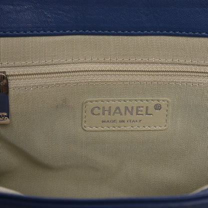 Chanel Washed Lambskin Chain Around Medium Messenger Blue 6 of 7