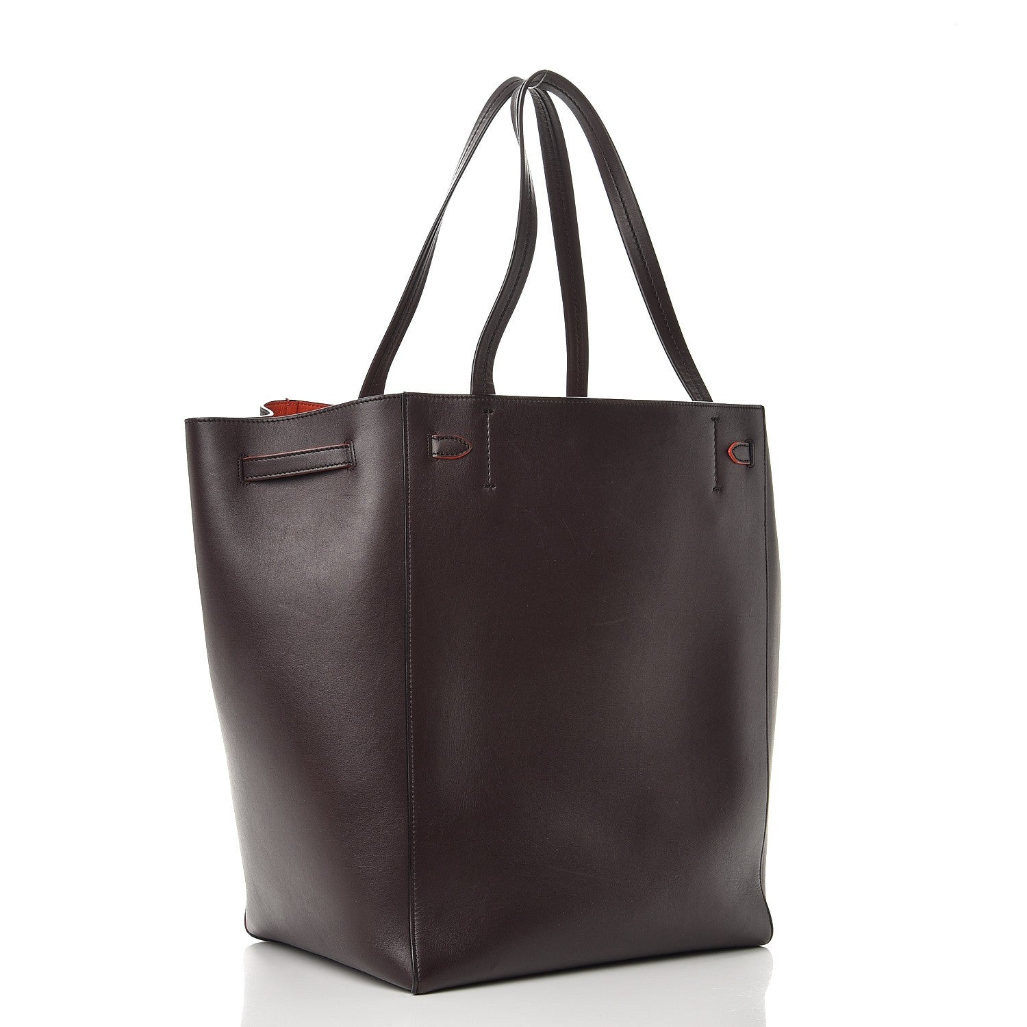 Celine Smooth Calfskin Medium Belt Cabas Phantom Dark Brown 3 of 13