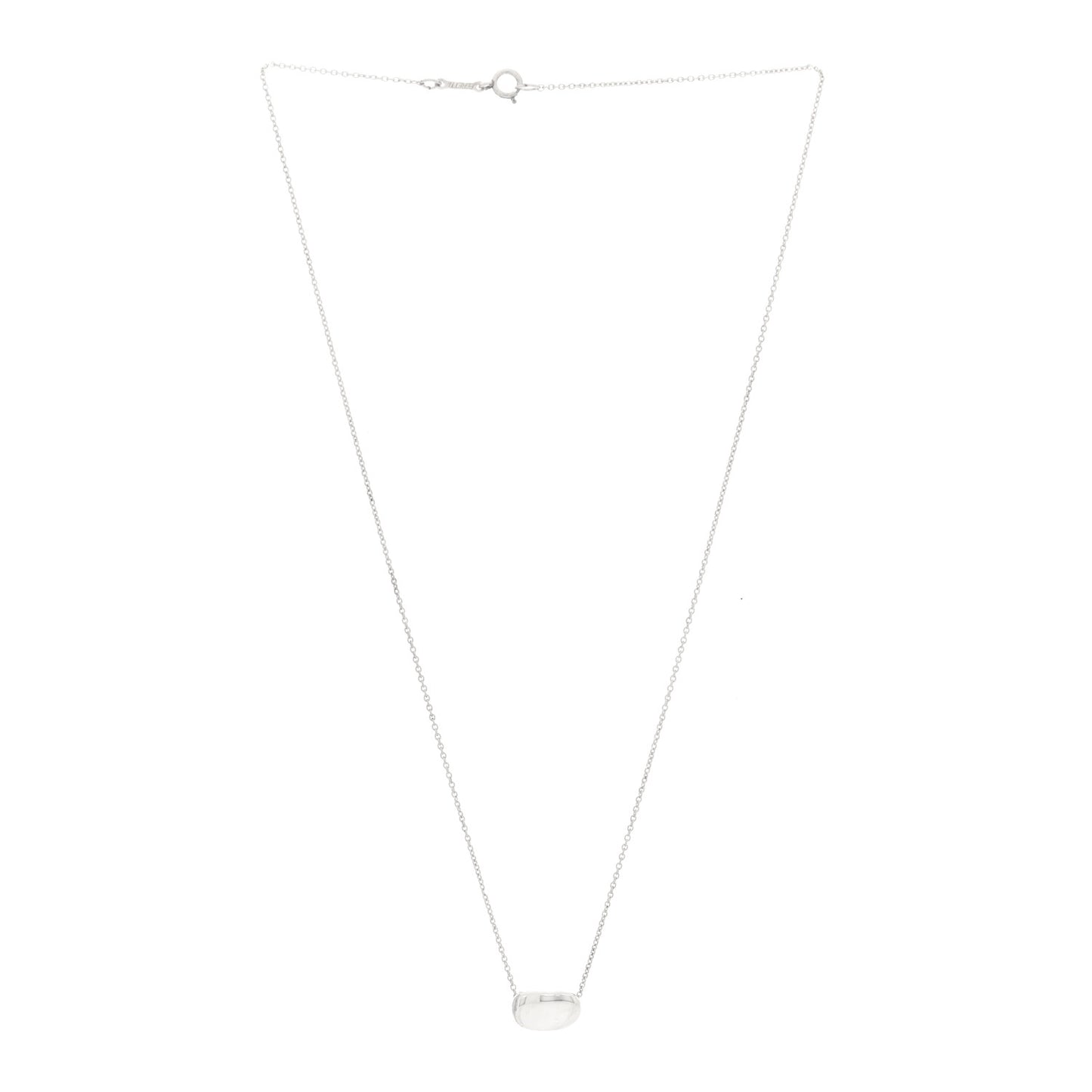 Sterling Silver Elsa Peretti 8mm Bean Pendant Necklace