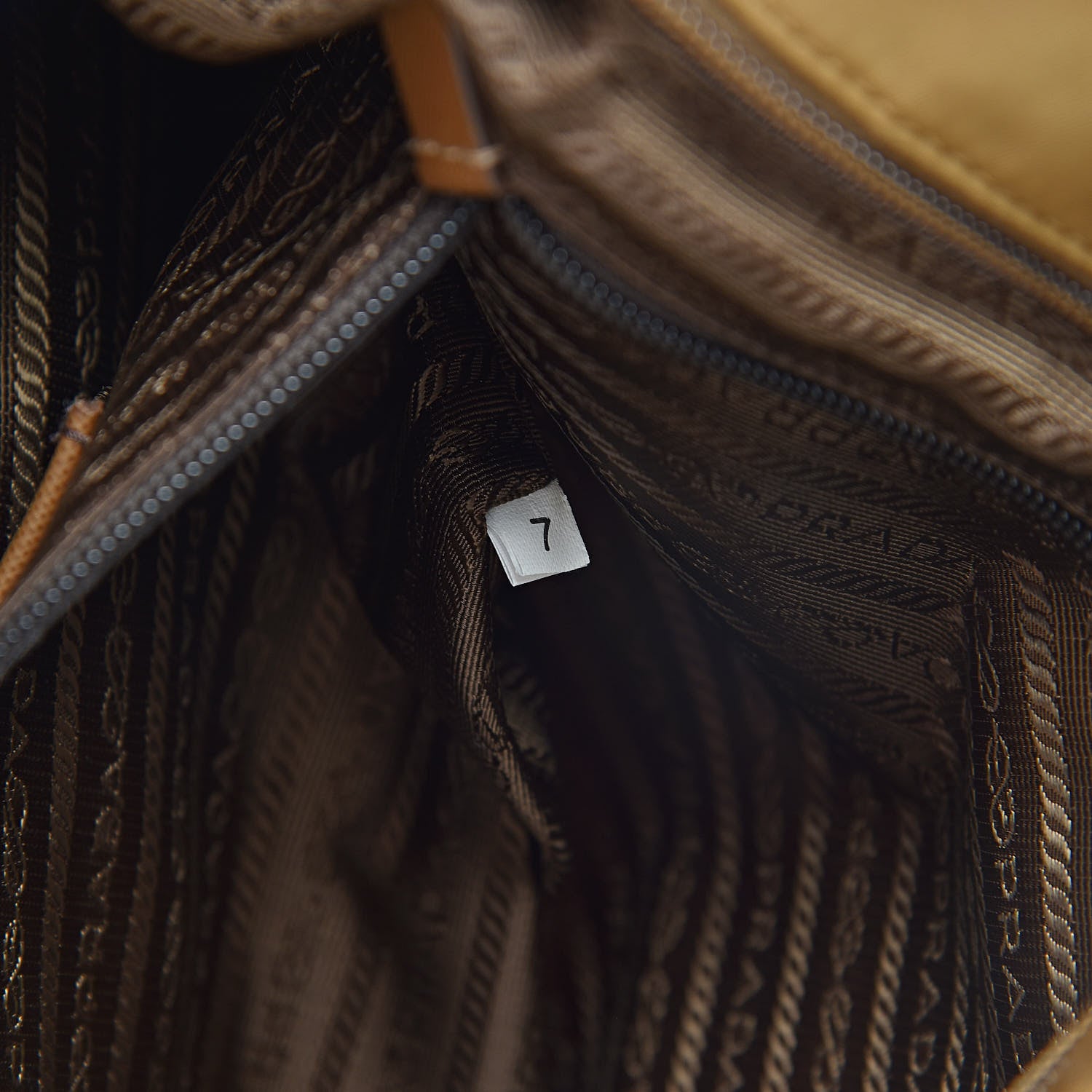 Prada Tessuto Nylon Saffiano Vela Tote Tobacco 8 of 11
