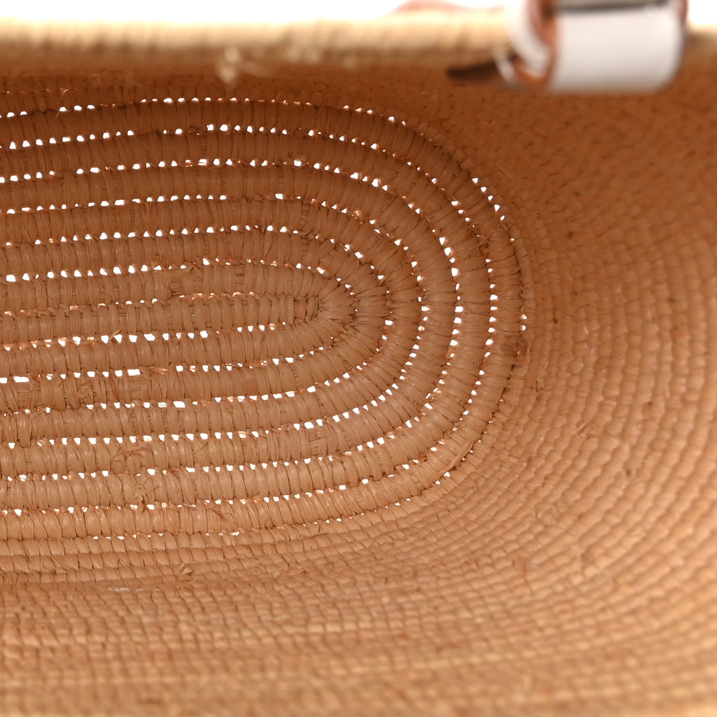 Raffia Square Small Basket Tote Bag Natural White