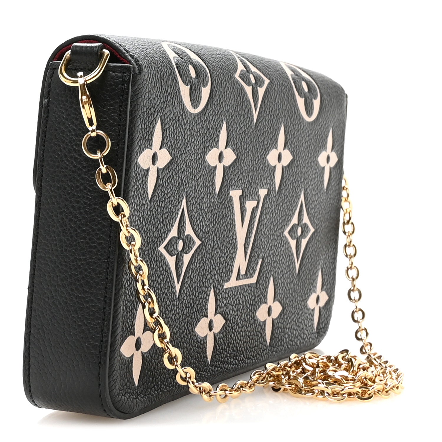 Louis Vuitton Empreinte Monogram Giant Felicie Pochette Black Beige 3 of 10