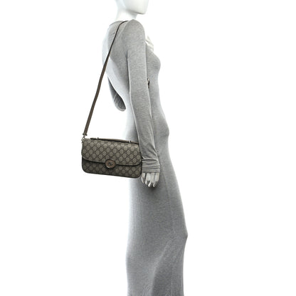 Gucci GG Supreme Monogram Petite GG Top Handle Shoulder Bag Beige Ebony 2 of 10