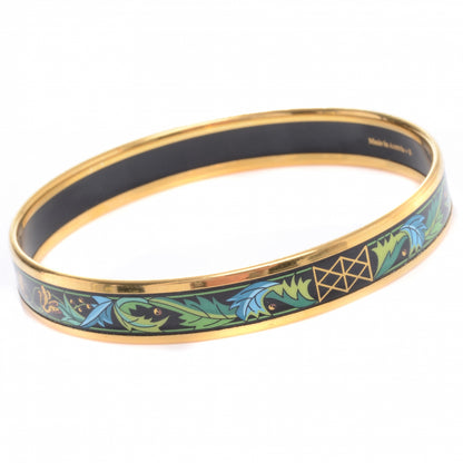 Hermes Enamel Narrow Printed Bracelet 65 Gold Plated 5 of 5