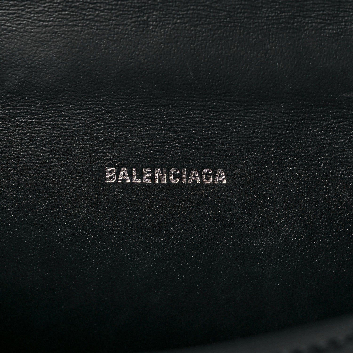 Balenciaga Box Calfskin Graffiti Logo Hourglass Top Handle Bag XS Black Silver 6 of 12