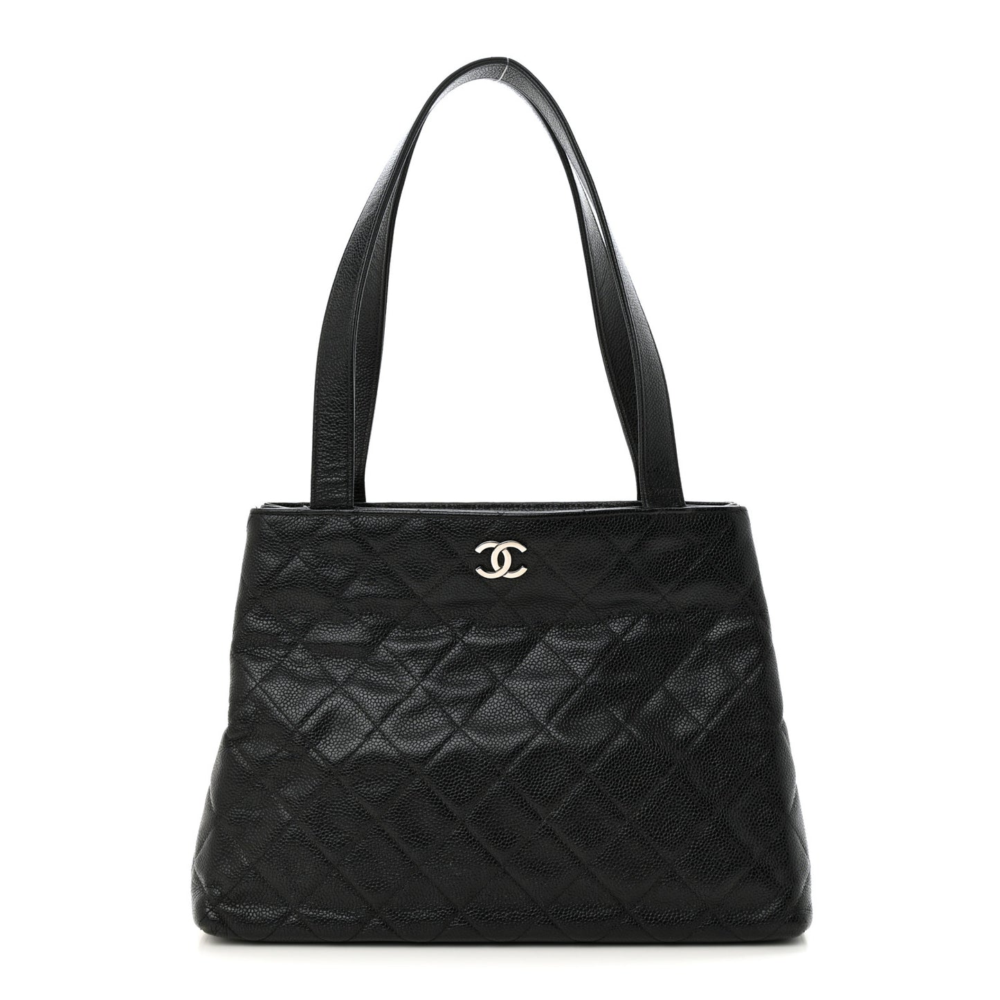 Caviar Quilted CC Shoulder Bag Black