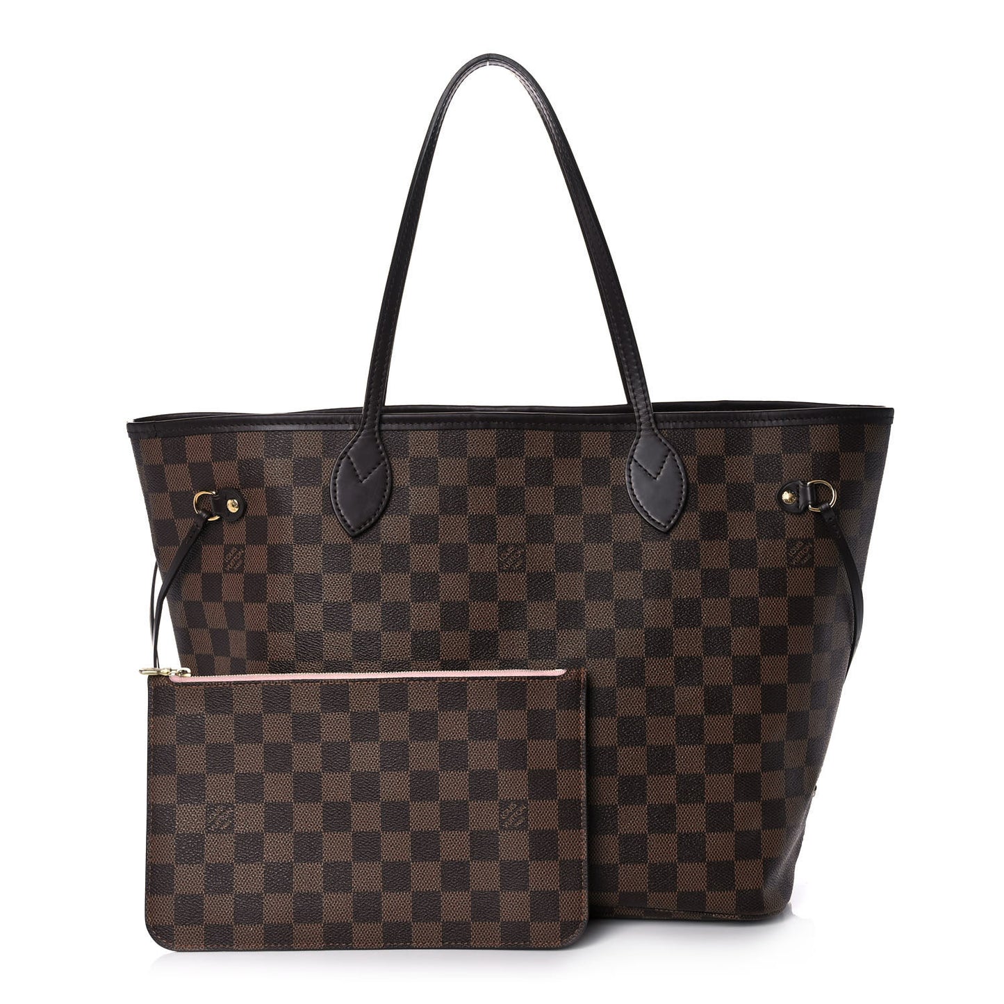 Damier Ebene Neo Neverfull MM Rose Ballerine