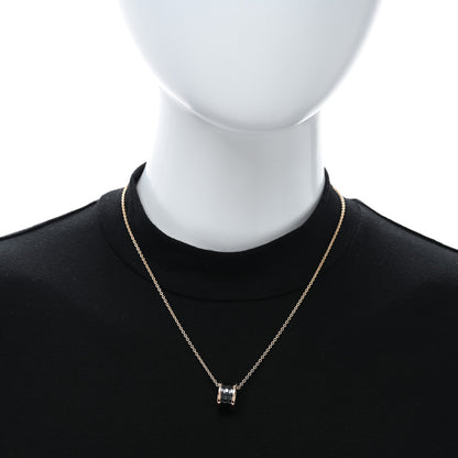 Bulgari 18K Rose Gold Black Ceramic B.Zero1 Pendant Necklace 2 of 4