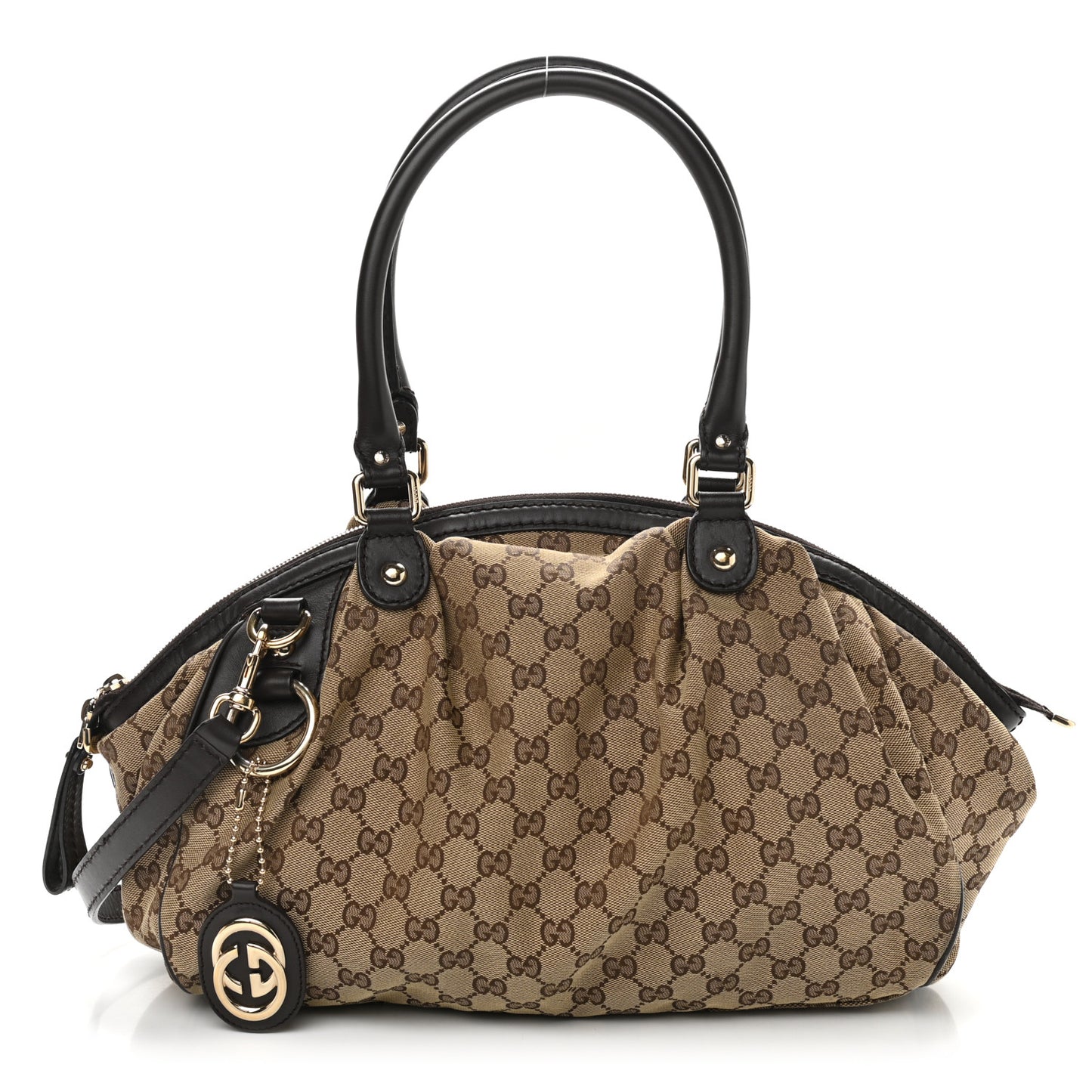 Monogram Medium Sukey Boston Bag Brown