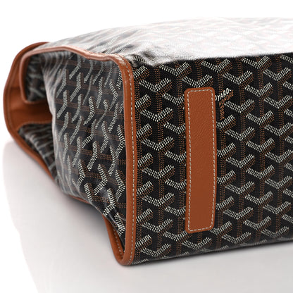 Goyard Goyardine Saint Leger Soft Briefcase Backpack Black Gold 7 of 10