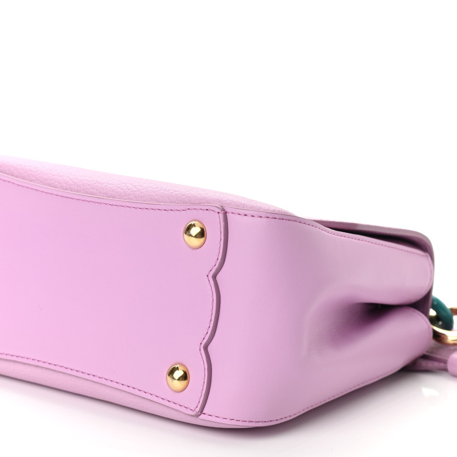 Salvatore Ferragamo Calfskin Flower Flap Bag Pink 9 of 9